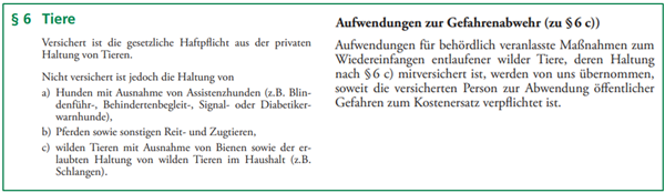 Schlangenhaltung Privathaftpflichtversicherung Nordrhein Westfalen