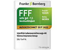 Qualitätssiegel Berufsunfähigkeitsversicherung: Franke Bornberg - sehr gut