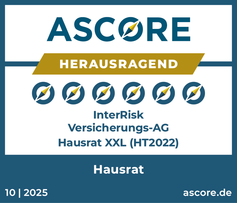 Qualitätssiegel Hausrat: ascore - herausragend