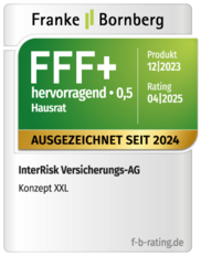 Qualitätssiegel Hausrat: Franke Bornberg - hervorragend (0,5)