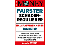 Qualitätssiegel Hausrat: Focus Money - Fairster Schadenregulierer