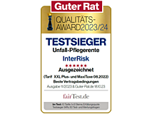 Qualitätssiegel Unfall-Pflegerente: Guter Rat - Testsieger (6 Sterne)